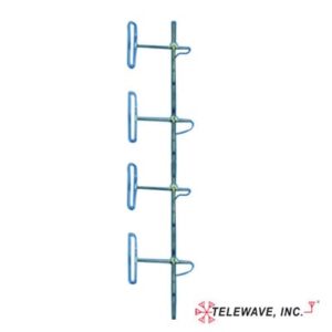 Telewave, Inc ant-150d6-9 Antena Base VHF, de 4 Dipolos, rango de frecuencia 138 - 174 MHz.