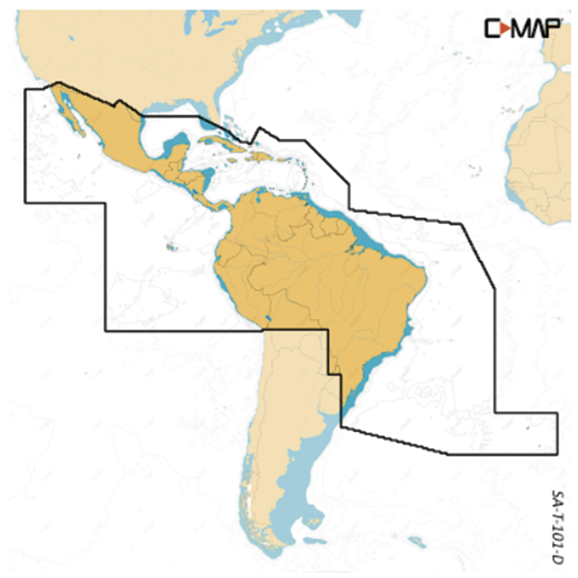 C-Map m-sa-t-101-d-ms Carta de navegación de América del sur de uso exclusivo para pantallas NSX