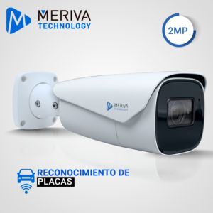 CAMARA IP BULLET LPR MERIVA TECHNOLOGY MAPR-200 / 2MP / H.265+ / LENTE MOTORIZADO 7 - 22MM / 70 - 100M IR / IP67 / METALICA / 12 VCD / POE / SOPORTA MICRO SD HASTA 256 GB (NO INCLUIDA) / 1 ENTRADA + 1 SALIDA DE AUDIO / 1 ENTRADA + 1 SALIDA DE ALARMA / SALIDA BNC / ONVIF / ANALITICA RECONOCIMIENTO DE PLACAS HASTA 10000 PLACAS (NO REQUIERE NVR) 
