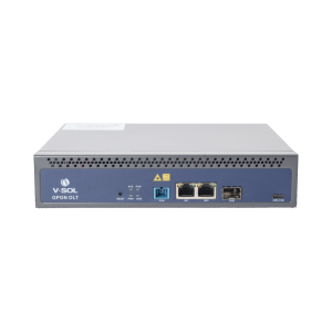 V-Sol v1600gs-f OLT de 1 puerto GPON SC/UPC + 3 puertos Uplink (2 puertos Gigabit Ethernet + 1 puerto SFP/SFP+), Fuente de alimentación redundante AC/DC , hasta 128 ONUS
