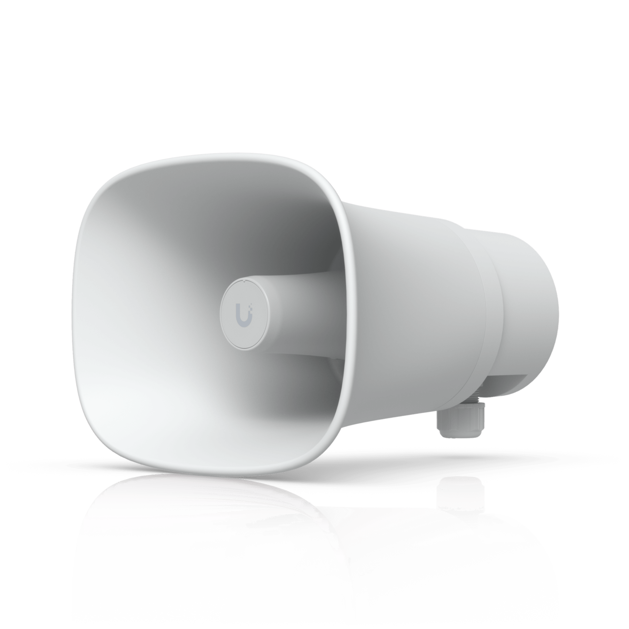 Ubiquiti up-ai-horn-speaker-w UniFi Protect AI Horn Speaker, Altavoz IP 120 dB, PoE+, Alerta AI Avanzada, Montaje Pared, Esquina y Poste, IP66