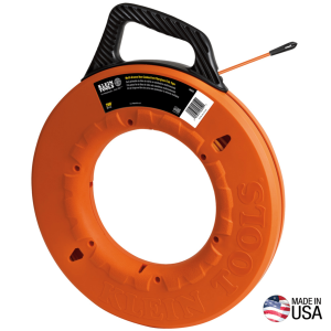 Klein Tools 560-59 Guías Jalacables de Fibra de Vidrio Multirranuradas / Diseño de Baja Fricción / Rendimiento de Fibra de Vidrio a Costo 25% Más Bajo / No Conductoras / Guía de Espiral de Acero de 7