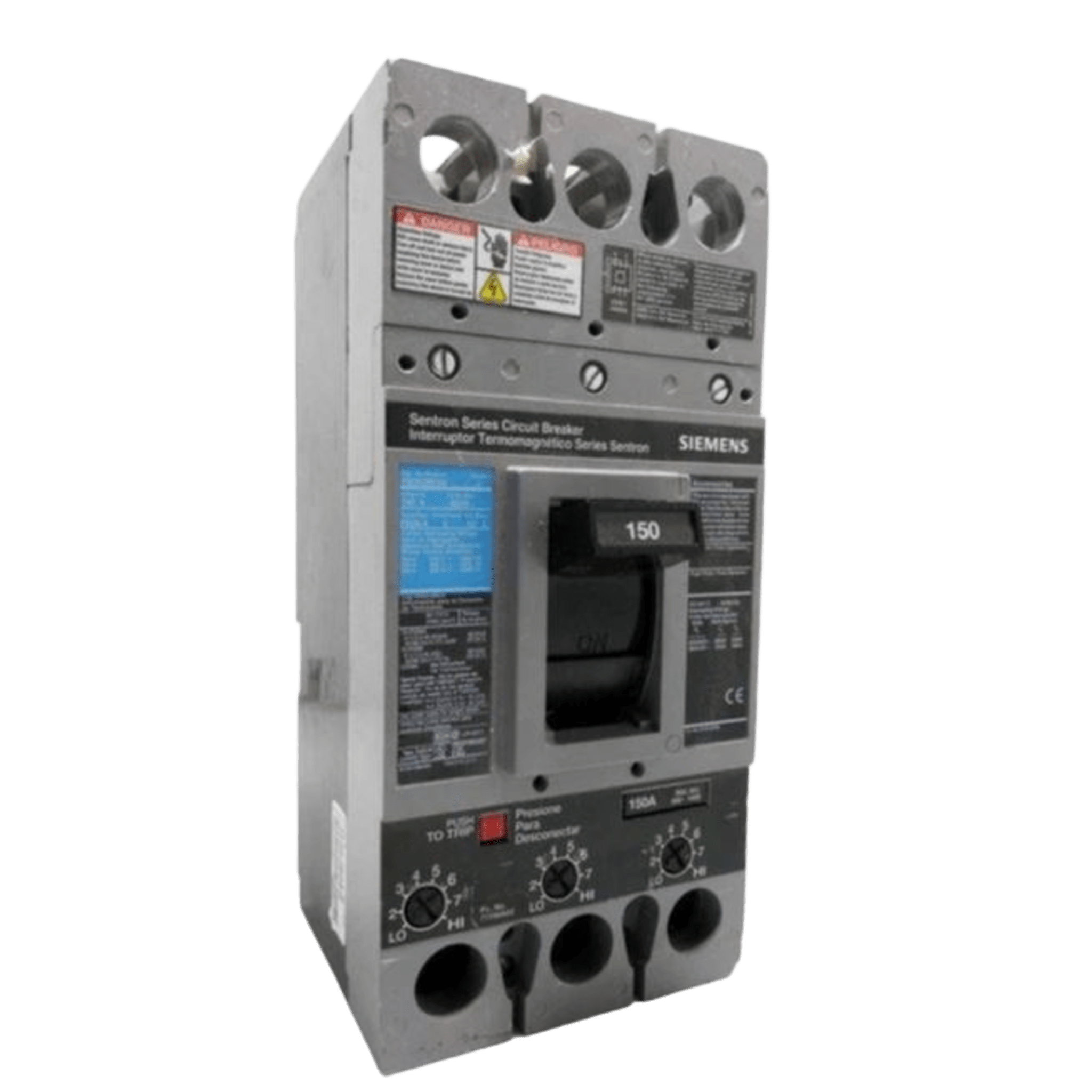 Siemens fxd63b175l Interruptor Termomagnético 600V 3X175A, Con zapatas principales.