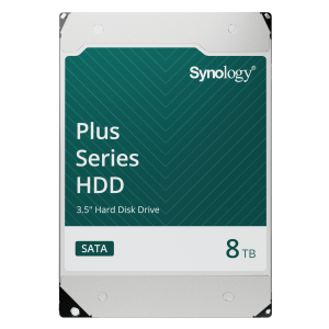 Synology hat3320-8t Disco Duro SATA de 3.5 Serie Plus | Capacidad 8TB | Tecnología CMR | MTBF de 1.2 Millón de Horas | Carga de Trabajo de 180 TB/Año | Compatible con Synology DSM.