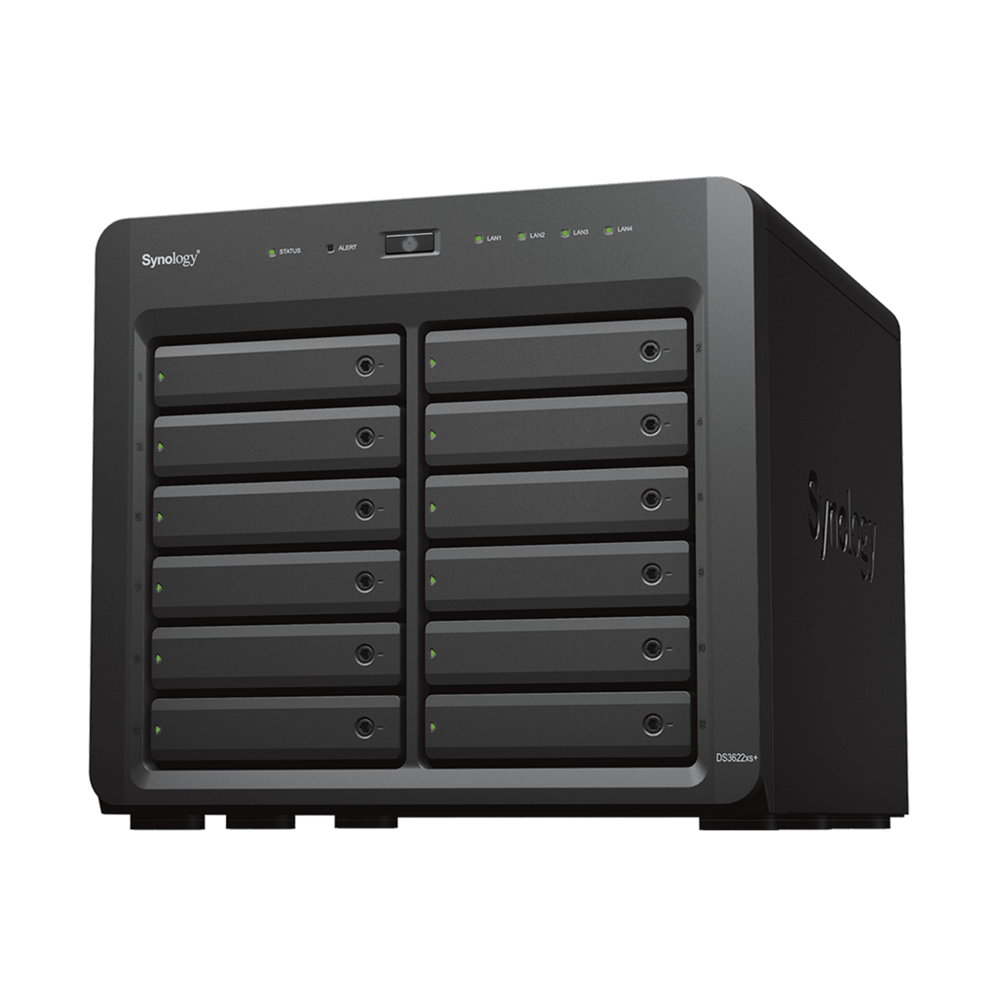 Synology ds3622xs+ Servidor NAS Synology DiskStation DS3622xs+ | 12 Bahías | Intel Xeon 6 Núcleos | 16 GB DDR4 ECC | 10GbE RJ-45 | Expansión Hasta 36 Bahías | RAID F1, 0, 1, 5, 6, 10 | Caché NVMe SSD .