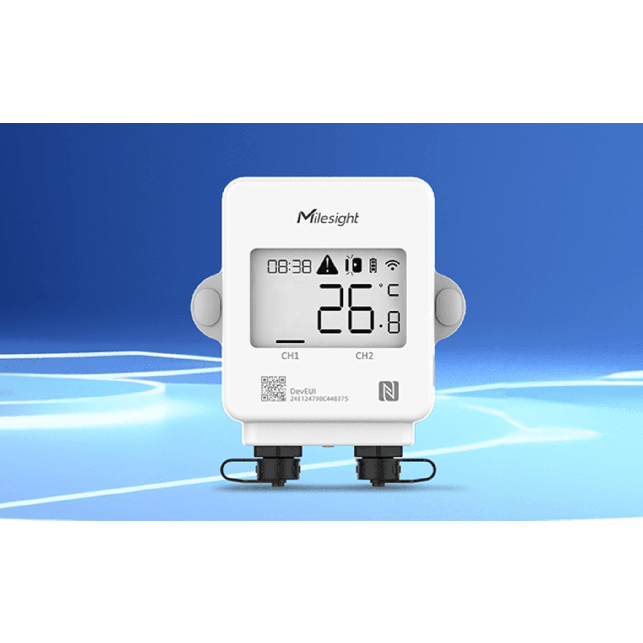 Milesight ts302915m DISPLAY LORAWAN PARA SENSOR DE TEMPERATURA Y SENSOR MAGNETICO PARA USO EN CUARTOS FRIOS