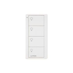 Lutron Electronics pj24bwhl31p Control inalambrico Pico, 4 botones, ideal para generar 3 escenas y un apagado