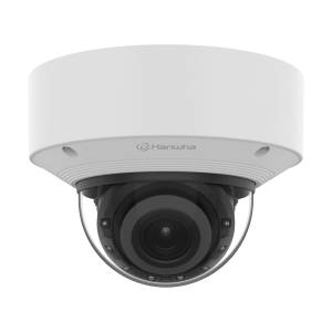 Hanwha Vision xnv-a9084r Cámara Domo 4K con IA, Antivandalica / Lente Motorizado de 4.4 a 9.3mm / P-Iris, WDR 120dB / Ranura SD / Conteo de personas y Vehiculos