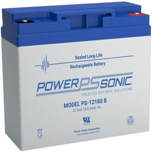 Power Sonic ps-12180-b Batería 12V, 18AH, Para Respaldo, Tecnologías AGM/VRLA, Diseño De Vida Útil 5 Años, Terminales Tipo B, Listada UL, Libre De Mantenimiento