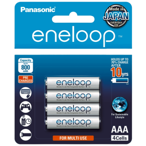 Panasonic bk4mcce4bt6 Batería Recargable AAA 1.2V ENELOOP / Ni-HM / Paquete de 4 Baterías