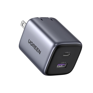Ugreen 15538 Cargador de 35W serie Nexode | 2 Puertos de Carga Rápida | USB-C  y USB-A | Tecnología GaN II | Power Delivery 3.0 | Quick Charge 4.0 | Chip Confiable y Carga Inteligente | Optimiza la Experiencia de Carga | Tecnología Thermal Guard.