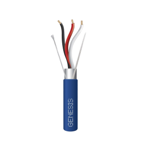 Genesis 3226-2106/1000 Bobina de 305 Metros (1000 Pies) de Cable 3 x 18 AWG / Plenum / BLINDADO / Tipo FPLP, CMP, CL3P / Color Azul / Para Aplicaciones en Sistemas de Seguridad, Audio, Control y otras Aplicaciones