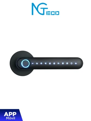 NGTeco SL01A630N - Cerradura Inteligente Biométrica estilo americano / 100 huellas / 100 contraseñas / App Móvil NGTeco Home #CERR