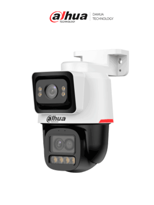 DAHUA DH-IPC-PTS2449C-4E3Z-S-PV-PRO Cámara PT varifocal WizColor de 4 MP + 2 MP/6x de Zoom Hibrido/Protección perimetral /Audio Bidireccional/Disuasión activa/Tour/Auto Tracking/Luz cálida 30m-PT 50m/Lente fija:112°/Lente PT:81.5°/SMD3.0/PoE/#LoNuevo