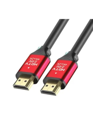 SAXXON HDMI-20 - Cable HDMI de 2 metros de alta velocidad / Versión 2.0 / Resolución 4K / Canal de retorno de audio (ARC) / Video 3D / Blindado para reducir interferencias / Chapado en oro / Alta resistencia y durabilidad.