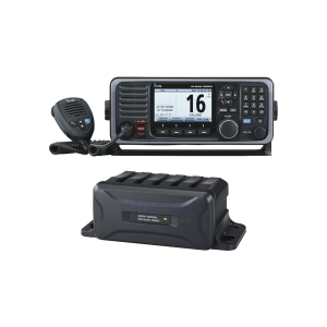 Icom ic-gm600/25eur12 Radio Móvil Marino en banda de VHF, Rx: 156.025-162.000, Tx: 156.025-161.600 MHz, cumple con GMDSS bajo el requerimiento de SOLAS, pantalla de 4.3 pulgadas. Incluye micrófono, kit de montaje y convertidor de 12VD