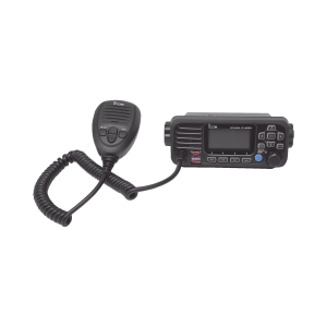 Icom ic-m330gb Radio Móvil Marino ICOM, color negro, clase D DSC. Tx: 156.025 - 157.425 MHz, Rx: 156.050 - 163.275 MHz, GPS interconstruido, 25W de potencia, sumergible IPX7 incluye micrófono y cable de alimentación