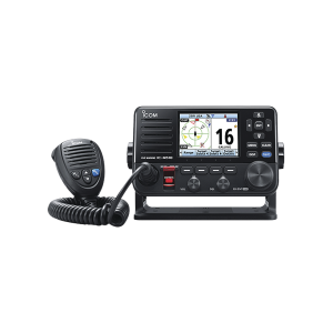 Icom ic-m510plus/21 Radio movil marino VHF clase D con receptor AIS integrado, cuenta con pantalla a color de 3.5, administrable remotamente por medio de WLAN.