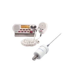 Cobra mrf45d/kit1600 Kit de radio MRF45D | mas antena marina TX-1600-SYS. Incluye cable de 4.5 m con conectores PL-259 instalados y montaje en L