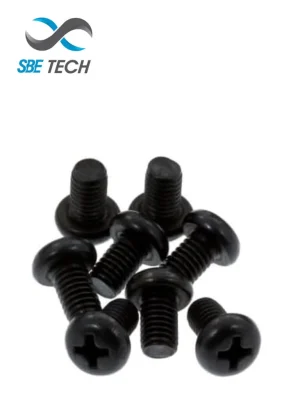 SBE TECH - SBE-JTACERO6MM JUEGO DE TORNILLOS DE 6MM CAB GOTA PAVONADO UNICAMENTE P/RACK DE ACERO (50 PZAS) PARA RACK NUEVA LINEA