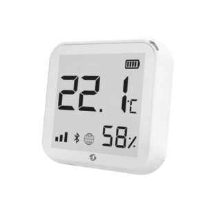 Shelly shellyplusht Sensor Inteligente de Humedad y Temperatura con pantalla de 2 colores / WIFI / Residencial / Nube P2P y lectura local/ Nest / Alexa