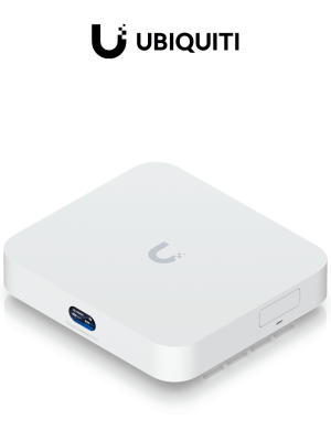 UBIQUITI UCG-MAX - Cloud Gateway UniFi, 4 puertos LAN de 2.5GbE, 1 puerto intercambiable a WAN, 1 puerto WAN de 2.5GbE, Balanceo de carga, 1.5Gbps con IDS/IPS, recomendado para 30 dispositivos y 300 clientes.