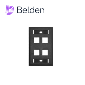 Belden ax104163 Placa De Pared (Faceplate) Belden Ax104163 / Keyconnect / Interior / Negro / 4 Puertos / Pieza