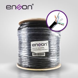Enson 43164b305 Cable Utp Aereo Cat6 Enson 43164B305 Forro Negro 4 Pares Calibre 23 Awg 100% Cobre Uso Exterior Figura8 1000 Pies 305 Metros