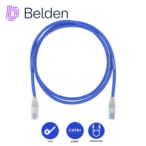 Belden c601106007 Patch Cord Utp Cat6+ Belden C601106007 / Interior / Azul / 4 Pares / 24 Awg / Forro Pvc / Cmr / 7 Pies 2.1 Metros