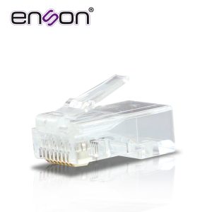 Enson rj45-cat6a Conector Rj45 Para Cable Utp Cat6A Enson Rj45-Cat6A / 8 Pines / Barra De Carga / Velocidad Hasta 10Gbps