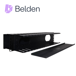 Belden 9512-1902-fr Organizador Horizontal Belden 9512-1902-Fr / 2Ur / Negro / Administracion Frontal Y Posterior / Con Tapa