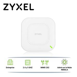Zyxel nwa1123acv3 ACCESS POINT ZYXEL NWA1123ACV3 INTERIOR 1 PUERTO LAN RJ45 10/100/1000 MBPS MU-MIMO 2X2 2.4GHZ 300MBPS 5GHZ 866MBPS WIFI 802.11AC WAVE 2 ADMINISTRABLE CON NEBULA ALIMENTACIÓN 12VDC 1A/POE AF (INYECTOR NO INCLUIDO)
