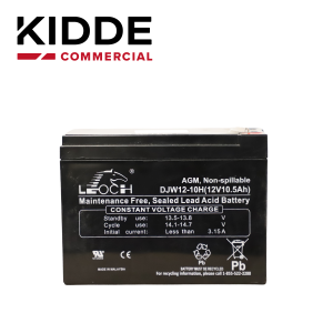 Kidde 12v10a Batería De Respaldo 12V10A De Alta Densidad Energética Y Bajo Mantenimiento 12V 11Ah Vigilant Ideal Para Los Paneles Vs1 Vs4 Y La Fuente Bps6A