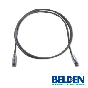 Belden cad1108005 Patch Cord Diametro Reducido Utp Cat6A Belden Cad1108005 / Interior / Gris / 4 Pares / 28 Awg / Forro Pvc / Cmr / 5 Pies 1.5 Metros