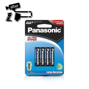 Alter aaa BATERIA ZINC CARBON PANASONIC TIPO AAA 1.5V PARA USO EN CONTROLES REMOTOS Y RELOJES (PAQUETE DE 4 BATERIAS)