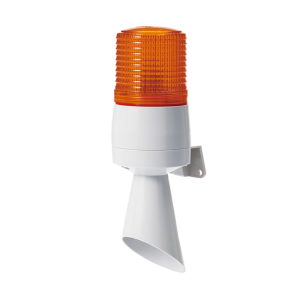 Qlight s60adl-110-a Luz LED con patrones de destello fijo y destellante con buzzer incorporado de alto volumen Máx. 95 dB color Ámbar 110 VCA