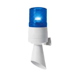 Qlight s60adl-110-b Luz LED con patrones de destello fijo y destellante con buzzer incorporado de alto volumen Máx. 95 dB color Azul 110 VCA