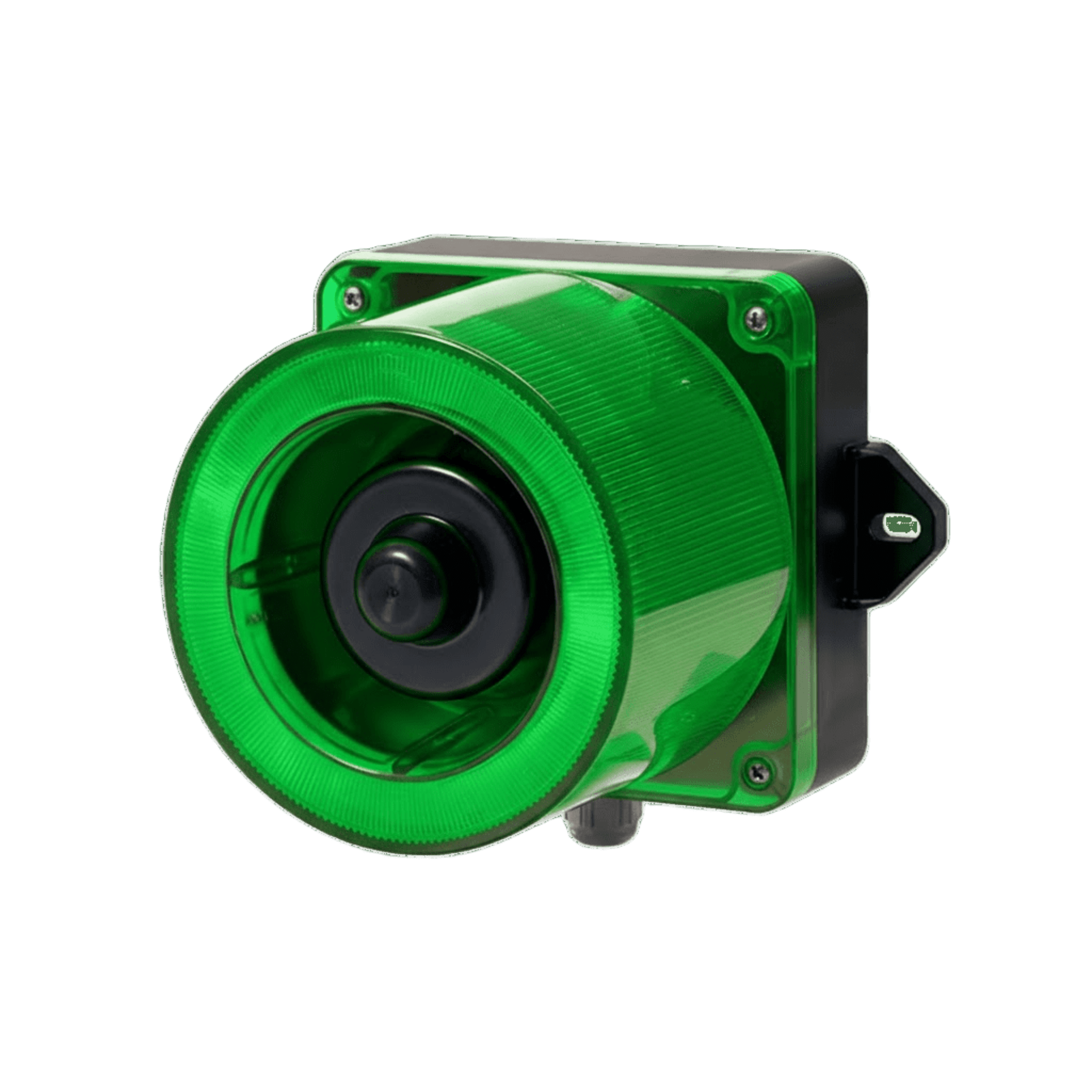 Qlight qwcd50-012024-g-lc Combinacion de baliza LED color Verde y sirena electrónica de 31 tonos resistente a la intemperie de volumen máx. 123 dB a 12-24 VCD