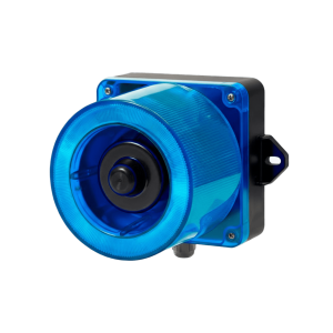 Qlight qwcd50-110240-b-lc Combinacion de baliza LED color Azul y sirena electrónica de 31 tonos resistente a la intemperie de volumen máx. 123 dB a 110-220 VCA