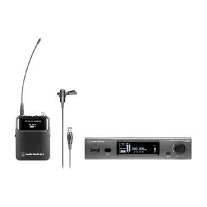Audio-Technica atw-3211/831de2 Sistema Inalámbrico | Banda DE2 | 40 Canales Simultáneos | Alcance 100 m (328 ft) | Receptor True Diversity | Transmisor Body-Pack con Micrófono Lavalier