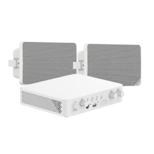 Hikvision ds-qae-kit-0120g Kit de Audio | 70/100V | 2 Altavoces de pared | Bluetooth | Color Blanco | Hik-Connect