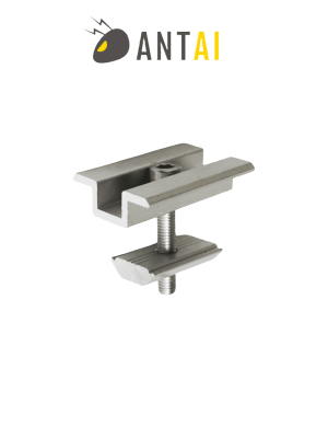 Abrazadera media 30 a 35 mm - Middle Clamp 30 a 35mm - Aluminio anodizado de alta resistencia - ANTAI SOLAR