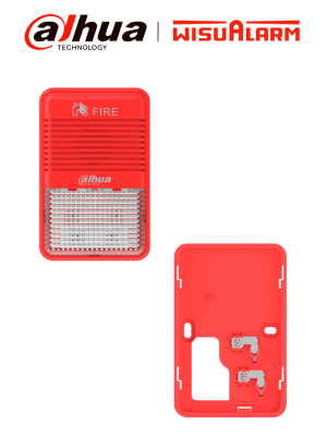 DAHUA WISUALARM PAQUETE DHI-HY-1500 - El paquete incluye: sirena estrobo direccionable y la base de instalación