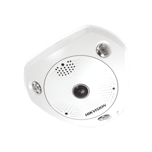 Hikvision ds-2cd6365g0e-is(b) Fisheye IP 6 Megapixel / 180° - 360° / DEWARPING / WDR 120 dB / Uso en Interior / 15 mts IR / Entrada y Salida de Audio y Alarma / Múltiples Vistas  / MicroSD