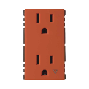 Simon sm-2tc-n Toma de Corriente Dúplex / Tierra Aislada / 10A 127V / Embornamiento a Tornillo / Color Naranja / Simon 25 Plus