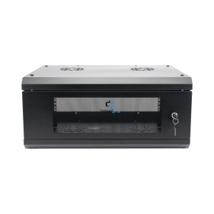 Linkedpro sr1904lh3g Gabinete de Pared con Puerta de Cristal Templado, 635mm de Profundidad, 4U Rack de 19, Acero Reforzado
