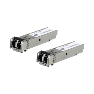 Ubiquiti uf-mm-1g UFiber Módulo SFP, transceptor MiniGibic MultiModo 1.25 Gbps, distancia 550m, conectores LC, paquete de 2 piezas