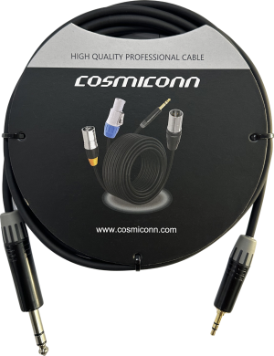 Cosmiconn cmc220astpps3bg1 Cable 6.35mm a 3.5mm, conectores color negro MP3X-B - MTP3C-BG, length 3m