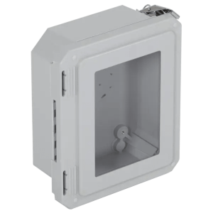 Sti ef080604-w Caja Impermeable De Fibra De Vidrio, 8.77 (22.27cm) Alto x 6.77 (17.19cm) Ancho x 4.06 (10.31cm), Con Ventanilla, Listado UL/cUL, Hecho En EE.UU, Serie EnviroArmour®