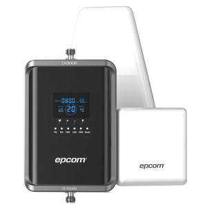 Epcom ep-5g-pbs-v2 Kit Amplificador de Señal Celular 2G, 3G, 4G y 5G / Mejora llamadas convencionales y VoLTE / Amplifica señal de TELCEL, AT&T, MOVISTAR, BAIT,DiRi y más / Cubre hasta 300 m² con una antena y hasta 600 m² con 2 antenas.